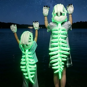 Topi Cosplay Kepala Dinosaurus Lucu, Mainan Boneka Eksoskeleton Isi Kapas PP, Hadiah Mainan Pertunjukan Halloween - Product Image 1