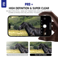 LB Objectif de caméra de haute qualité en verre trempé pour iPhone 15 14 Pro Max 13 12 Pro XS Écran pour iPhone 11 7 8 6 6S Plus SE