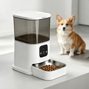 <b>WiFi</b> <b>Smart</b> Automatic Pet Feeder Comedero Automático Pet Feeder With <b>Camera</b> Remote View Household Cat Dog Feeder - Product Image 1