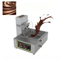 Nouvelle machine de fusion et de recouvrement de chocolat entièrement automatique pour chocolat au lait/eau, alimentation 220V/110V, garantie 1 an