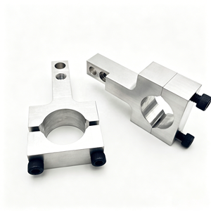 Custom CNC Machined Aluminum Clamp Bracket for <strong>Barber</strong> Chair Adjustment Rod Fixing and Mechanical Components - Product Image 2