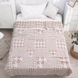 Couverture en bambou à motifs floraux à bords larges, ultra-douce et respectueuse de la peau pour enfants et adultes, toutes saisons - Product Image 3