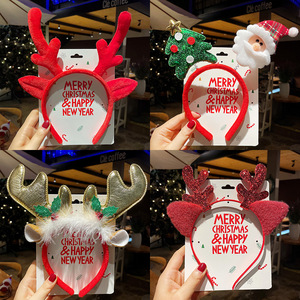 Bandeaux de Noël, accessoires de fête de Noël, serre-tête de Père Noël, cerf, accessoire de costume de Noël - Product Image 2