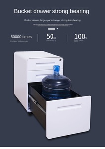 Fabriek Direct 390*500*600Mm Verwijderbare Drie Laden Met Stille Wielen Met Slot Beweegbare Kast Voor Werk - Product Image 4