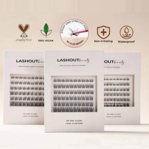 Grupos <span class=keywords><strong>de</strong></span> Pestañas Autoadhesivas Pre-Encoladas Personalizables Hechas a Mano, Pestañas 3D Naturales, Pestañas en Grupo <span class=keywords><strong>de</strong></span> Alta Calidad al por Mayor - Product Image 1