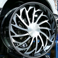 Nouvelles jantes en alliage d'aluminium forgé chromé, design concave, haute résistance, 20-24 pouces, 5x100 6x139.7, adaptées aux SUV et aux pick-up