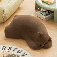 Canapé et coussin de dossier pour enfants, style nordique, motif vache et ours polaire, en textile, sans assemblage requis