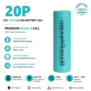 แบตเตอรี่ลิเธียมไอออนแบบชาร์จได้ Victpower 18650-20P 2000mAh 15C อัตราการคายประจุสูงพิเศษ 1000+ รอบการใช้งาน สำหรับอุปกรณ์อิเล็กทรอนิกส์สำหรับผู้บริโภค - Product Image 2