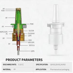 Medizinischer Nasenspray-Zerstäuber für Flüssigmedizin, FDA-zertifiziert, Auslaufsichere PET-Spenderflasche, Siebdruck, Großhandel OEM - Product Image 3