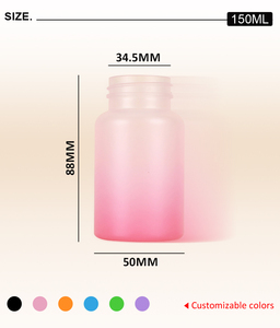 Customized Gradient Ramp Pink PET Plastic Capsule Container Empty <b>Bottle</b> for Health Products with Screw Cap - Product Image 5