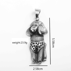 yunnique Stainless Steel <b>Dog</b> Pendant Necklace Unisex Animal Shape Gift <b>Jewelry</b> For Clothing Matching - Product Image 5