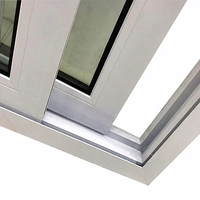 NUOXIN-Ventana de vidrio corrediza Upvc con mosquitera, rejilla corrediza de vinilo de Pvc con triple acristalamiento, vidrio templado blanco