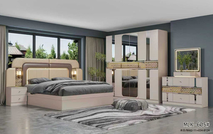 Bộ quần áo de meubles de chambre một coucher Luxe complet Bộ phòng ngủ bằng gỗ vua kích thước giường hiện đại sang trọng Bộ đồ nội thất phòng ngủ - Product Image 4