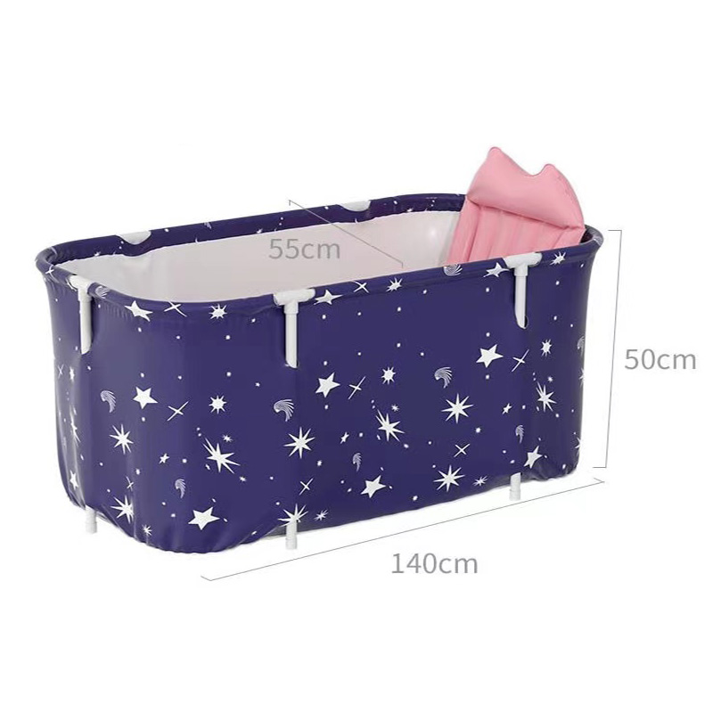 2021 Amazon Складная прямоугольная ванна для домашнего ухода, Портативная Складная Ванна для взрослых с голубым небом