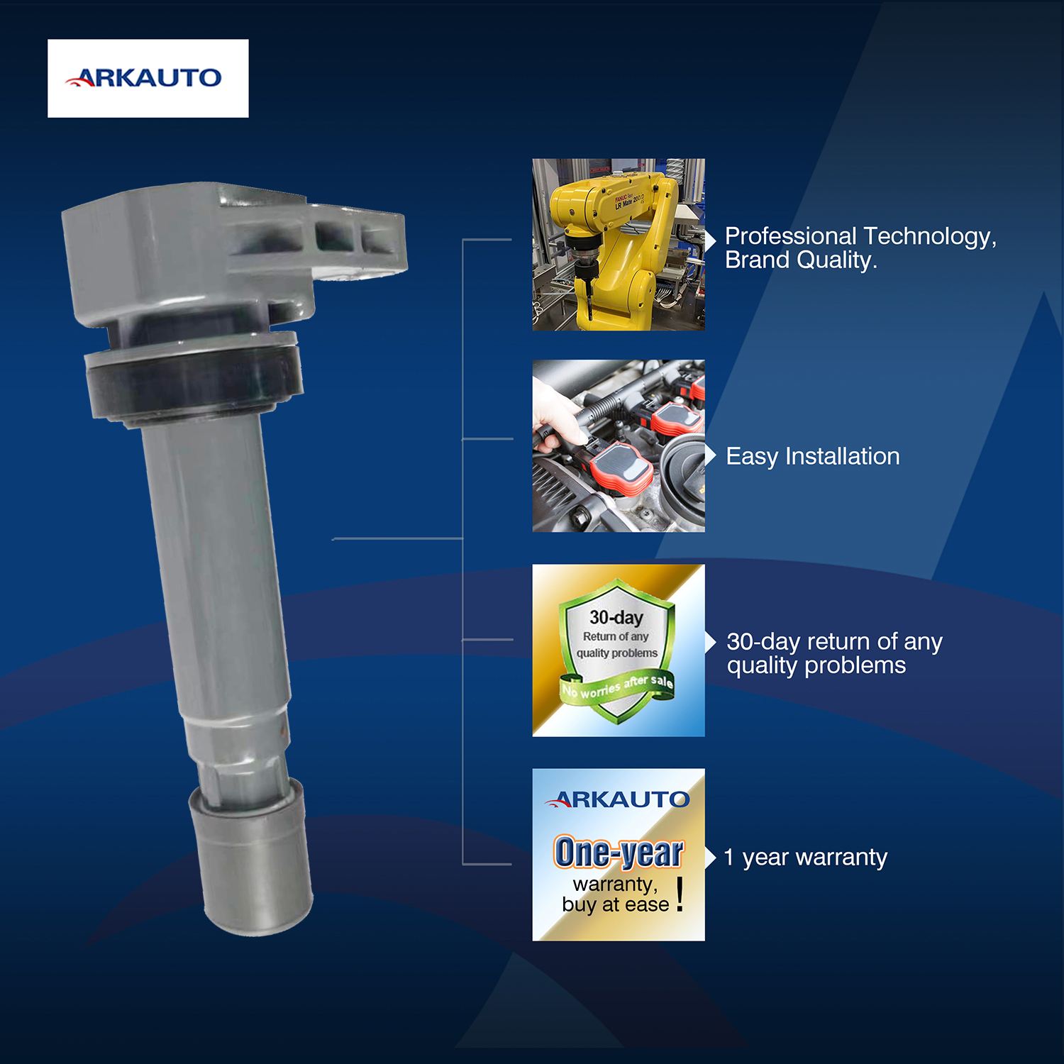 にこ ARKAUTO IGNITION COIL for DAIHATSU Coo Cuore Move Sirion