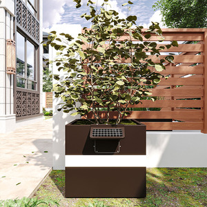 Jardinière carrée intelligente moderne personnalisée, pot de plantation écologique et économe en énergie, décorative pour la maison, le centre commercial et le jardin, en acier inoxydable - Product Image 2