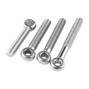 304 Stainless Steel Hinged Bolts M5 M6 M8 M10 M12 Fully Threaded Round Head Construction Industry Use - Product Image 1