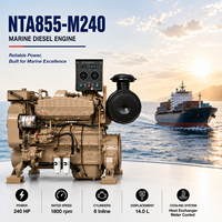 Moteur diesel marin refroidi par eau, turbocompressé, 240 CV, CUMS NTA855-M240, pour bateaux de pêche commerciaux