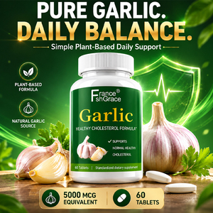 Complément alimentaire à base d'extraits de plantes d'ail de haute qualité, formule pour un cholestérol normal et sain, 60 comprimés, complément d'ail pour adultes - Product Image 4