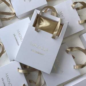 Caja de Regalo Personalizada, Cajas de Papel de Regalo de Lujo para Joyería, Bolsa de Embalaje con Asa de Listón, Estampado en Caliente, Bolsa de Papel <span class=keywords><strong>Rosa</strong></span> - Product Image 5