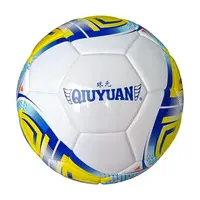 Pallone da calcio Qiuyuan PU termosaldato match pallone da calcio taglia 5 logo personalizzato OEM accettabile gioco reale pallone da calcio pallone da calcio