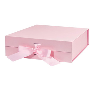 Caja de Regalo Rígida Magnética con Forro de Esponja y Recubrimiento UV con Logotipo Personalizado, Cierre Magnético, Cinta Rosa de Lujo, Embalaje Grande - Product Image 3