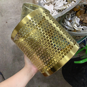 Cestino Portatile da Cucina e Ufficio Senza Coperchio in Acciaio Inossidabile, Contenitore per Rifiuti, Bidone della Spazzatura - Product Image 3