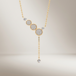 Pendentif en forme de Y avec diamant cultivé en laboratoire pour femmes, Vaayu Jewels, or 10K-18K plaqué rhodium, bijoux fins minimalistes de luxe - Product Image 1