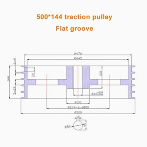 รอกสายไฟฟ้าแบบร่องเดี่ยว D500 ผลิตจากโลหะผสมเคลือบเซรามิก - Product Image 5