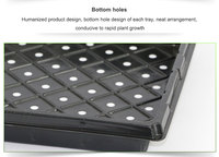 Plateaux plats en PVC écologiques pour plantes succulentes et semis avec trous pour la production hydroponique en serre et la culture de légumes