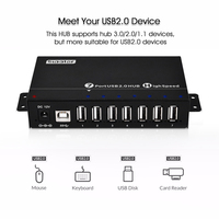 Station de charge USB de bureau 12V 3A 36W la plus vendue, concentrateur USB multi-ports pour téléphone Sipolar A-172