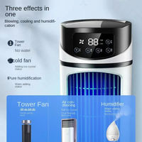 Mini Ventilateur Tour Portable de Bureau USB, Rafraîchisseur d'Air Froid à Brume d'Eau
