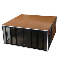 Bâtiment de magasin de détail préfabriqué modulaire portable 3x6m 6x6m, stand d'exposition mobile pour café pop-up