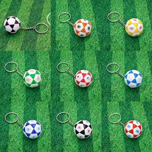 Mini 3D PVC ve kauçuk futbol topu kulübü anahtarlık fabrika toptan spor futbol topu plastik anahtar halkalı anahtarlık PU deri anahtarlık - Product Image 6