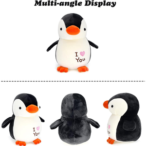 Bien cosido algodón relleno empalme colores lindo bordado realista <span class=keywords><strong>pingüino</strong></span> gordo dormir abrazando juguetes de peluche promocionales <span class=keywords><strong>pingüino</strong></span> - Product Image 3