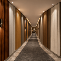 Panneaux muraux en WPC à grain de bois durables et résistants à l'humidité pour la décoration intérieure en gros, adaptés aux hôtels et aux magasins