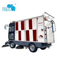 Balayeuse de voirie électrique autoportée Mihi Hippo, nouvelle machine de nettoyage, aspirateur pour usage municipal, avec fonction de vidange automatique