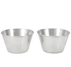 Copa de vino blanco SUS 304 de acero inoxidable, taza de metal para salsa y mantequilla, condimentos, 45ml