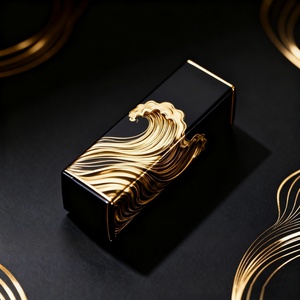 Luxury Elegant Rigid Cardboard Lipstick Gift <b>Box</b> Sponge Lining Custom Embossed Spot UV Biodegradable Recycled Cosmetic Packaging - Product Image 1