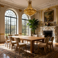 Table et chaise de salle à manger d'hôtel cinq étoiles de luxe Table et chaise de restaurant moderne Ensemble de meubles de salle à manger pour villa Ensemble de salle à manger pour restaurant