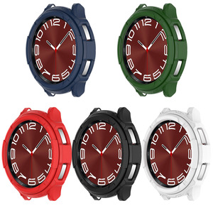 ShanHai étui + <span class=keywords><strong>lunette</strong></span> pour samsung galaxy watch 6 classique 47mm 43mm étui <span class=keywords><strong>souple</strong></span> en TPU protecteur <span class=keywords><strong>de</strong></span> <span class=keywords><strong>lunette</strong></span> en métal pare-chocs pour watch6 classic - Product Image 2