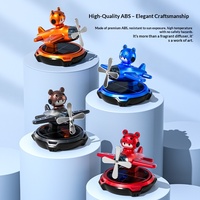 Diffuseur de parfum solaire pour voiture, design avion pilote et casque d'ours mignon, accessoires auto transfrontaliers