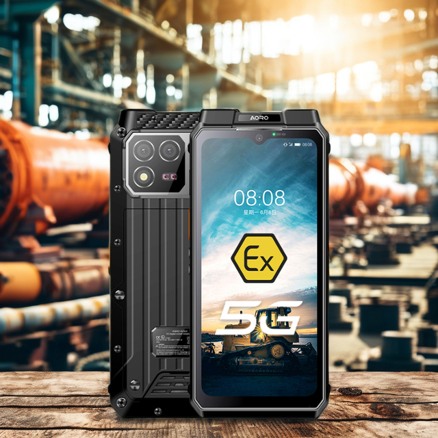 Aoro M8 5G LTE POC UAE 8GB+256GB Smartphone NFC ATEX Certification IECEx Intrinsically Safe Explosion Proof Rugged Mobile Phone