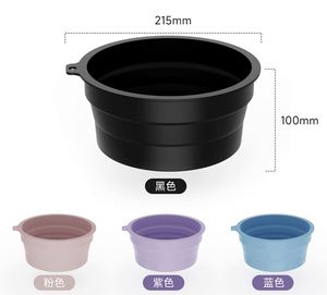 Portable Silicone <b>Foldable</b> Modern Round Facial Basin with Ice Cube Tray Design Easy Cleaning Multi-Purpose <b>Bath</b> & Skincare Bowl - Product Image 2