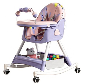 <span class=keywords><strong>Chaise</strong></span> haute multifonctionnelle en plastique pour bébé, convertible en cheval à bascule, hauteur réglable, tabouret de repas pour l'alimentation à partir de 6 mois - Product Image 1