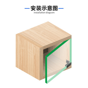 Bisagra de acero inoxidable para puertas de gabinete, diseño minimalista de 180 grados con almohadillas antideslizantes - Product Image 4