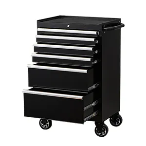 High Quality Large Storage 6 Drawers Metal Tool Trolley Mobile Metal Tool Chest