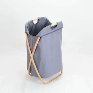 Panier à linge rectangulaire pliable vertical, design moderne et minimaliste, écologique, sans impression, pour rangement de vêtements et salle de bain - Product Image 3