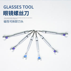 Outil de réparation de lunettes, tournevis à tête plate, embout magnétique détachable de 1.6mm, poignée antidérapante pour la fixation des montures de lunettes - Product Image 4