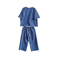 Ensemble pour enfants en coton rayé, t-shirt à manches courtes, pantalon large, tenue décontractée confortable pour bébé